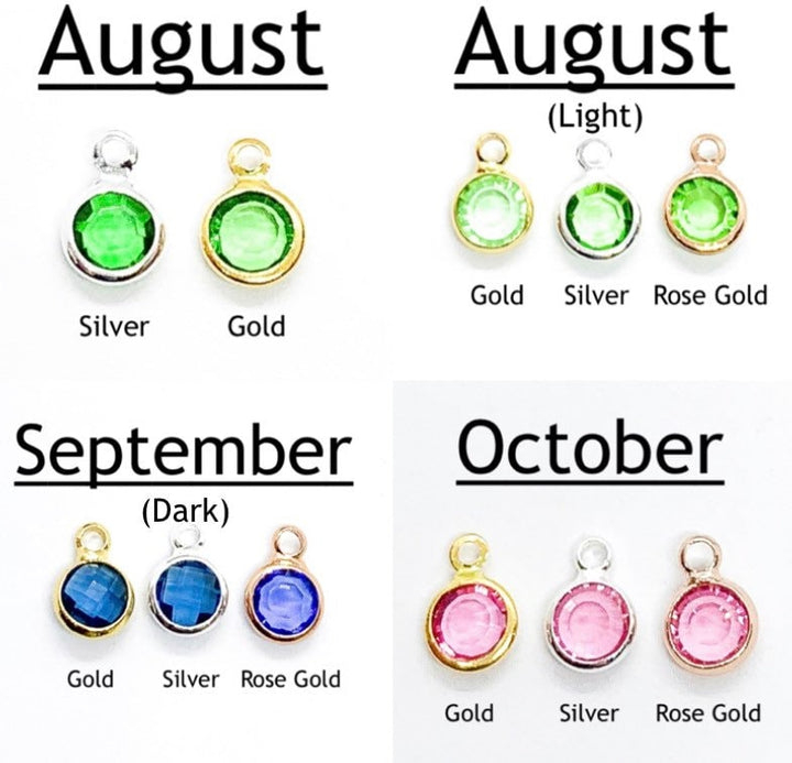 Add On Birthstone, Tiny Birthstone Bead Charm, 6mm