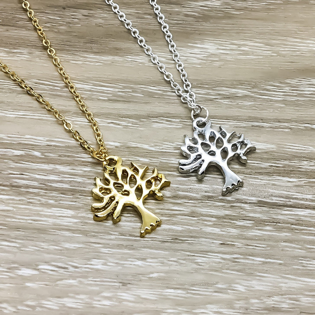 Collier Petit Arbre, Bijou Force, Citation sur un arbre aux racines fortes, Carte inspirante, Cadeau pour amoureux de la nature, Cadeau pour survivant, Message réconfortant