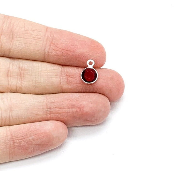 Add On Birthstone, Tiny Birthstone Bead Charm, 6mm