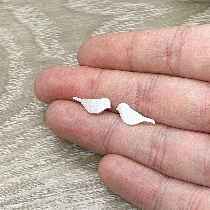 Boucles d'oreilles oiseaux, Boucles d'oreilles animaux, Bijoux oiseaux, Boucles d'oreilles minimalistes, Cadeau nature, Bijoux d'été, Boucles d'oreilles bohèmes, Or rose, Argent