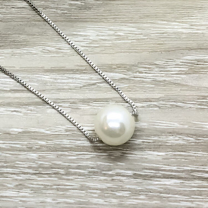 Like a Mother to Me Gift, Floating Pearl Necklace, Gift for Bonus Mom, Unbiological Mother Gift, Godmother Gift, Birthday Gift for Mom