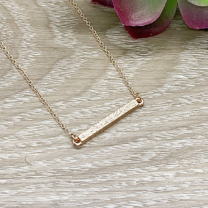 Collier pour belle-fille, collier barre en or rose, cadeau pour belle-fille, bijou symbolique, cadeau de la belle-mère, cadeau d'anniversaire, cadeau de Noël