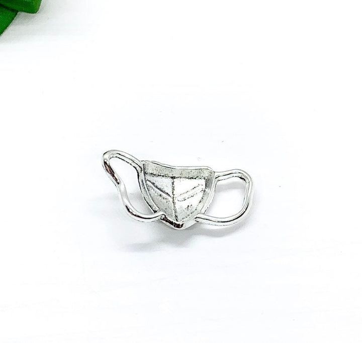 Breloque masque, argent antique, breloques individuelles, breloques médicales, breloque infirmière, breloque médecin, breloque étudiante infirmière, cadeau infirmière, à faire soi-même