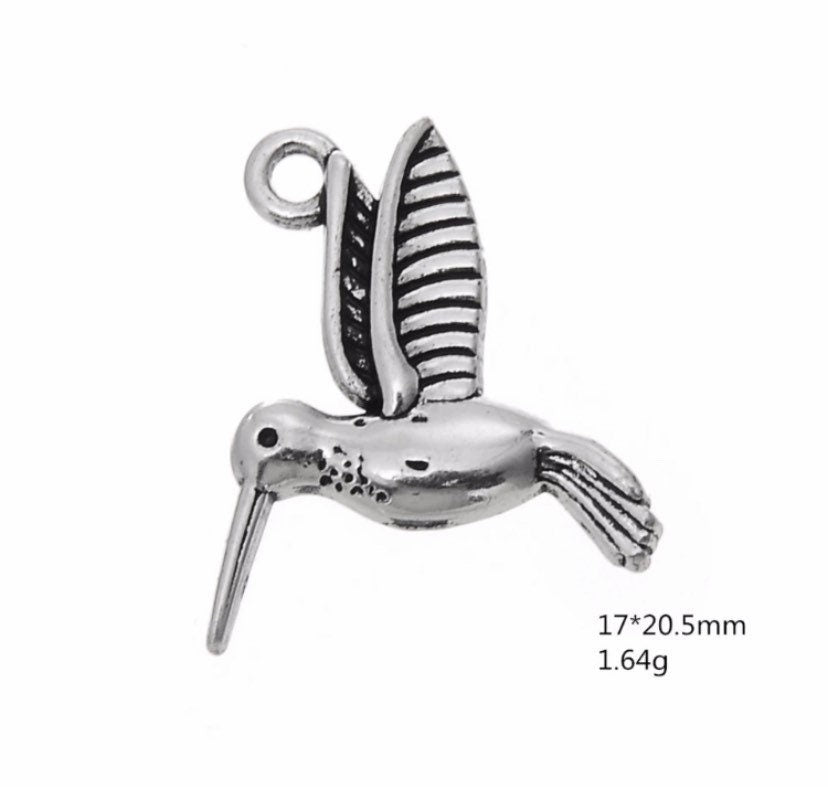 1 breloque colibri miniature, breloques de jardinage, cadeau pour jardinier, breloques pour jardin, breloque oiseau, breloque animal, breloques pour jardin