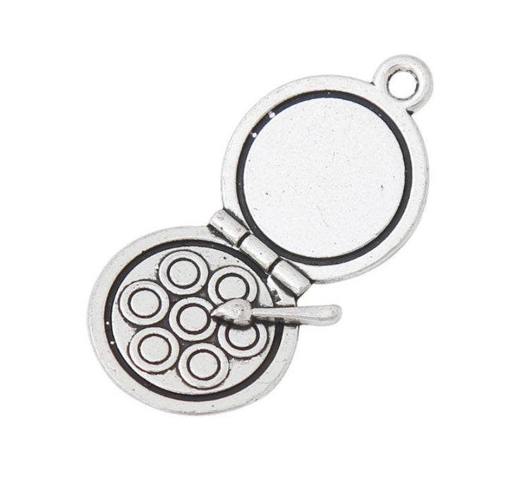 1 Breloque pour poudrier, Breloque pour palette de fards à paupières, Breloque pour esthéticienne, Breloque individuelle, Breloque maquillage, Breloque girly, Breloque pour adolescente, Beauté