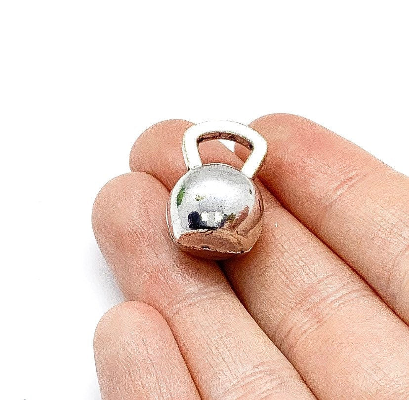 Weightlifting Charms, Fitness Charms, Bodybuilding Charms, Weightloss Charms, Gym Charms, Mini Weight Plate Charms, Stocking Stuffer for Her