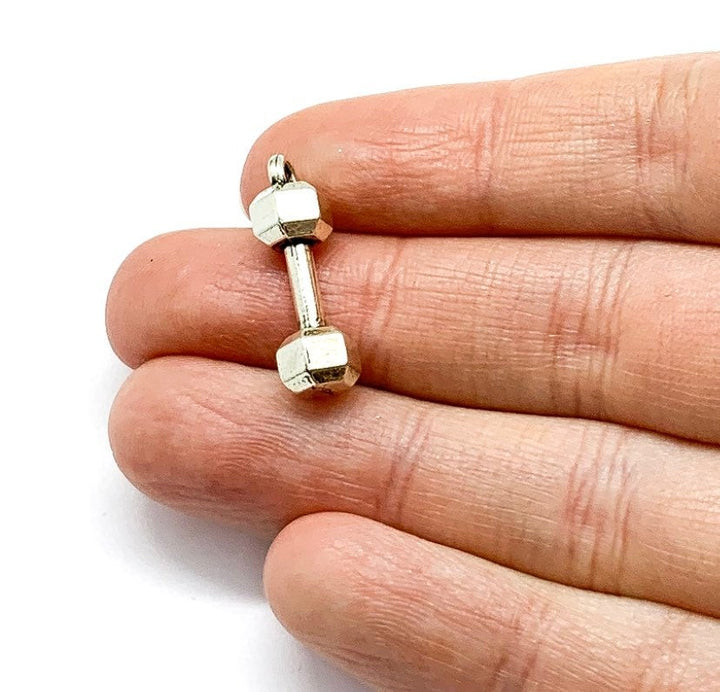 Weightlifting Charms, Fitness Charms, Bodybuilding Charms, Weightloss Charms, Gym Charms, Mini Weight Plate Charms, Stocking Stuffer for Her