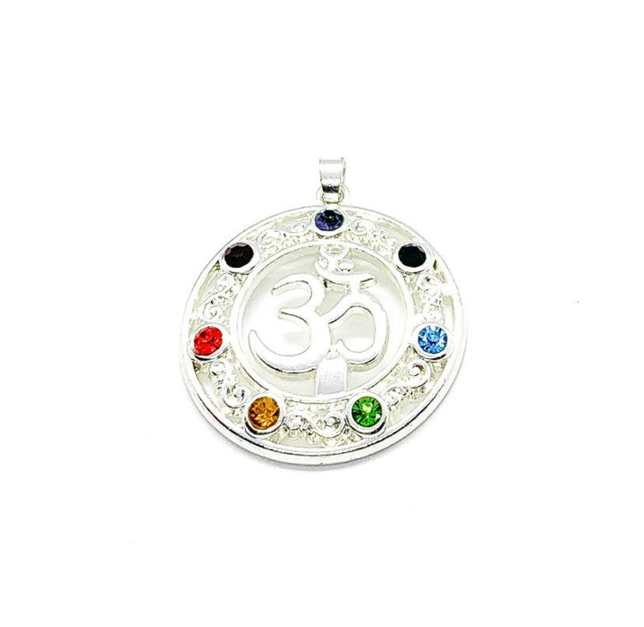 Breloque des 7 chakras, Breloque de yoga, Breloque de yogi, Symbole Om, Breloque OM, Accessoires, Cadeau pour professeur de yoga, Breloques spirituelles