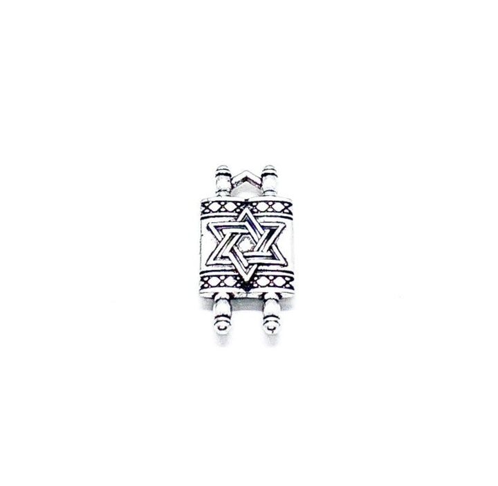 1 petit pendentif Torah, pendentif pour fête juive, pendentif étoile de David argenté, pendentif Hanoukka, cadeau de Bat Mitzvah, pendentif biblique, cadeau religieux