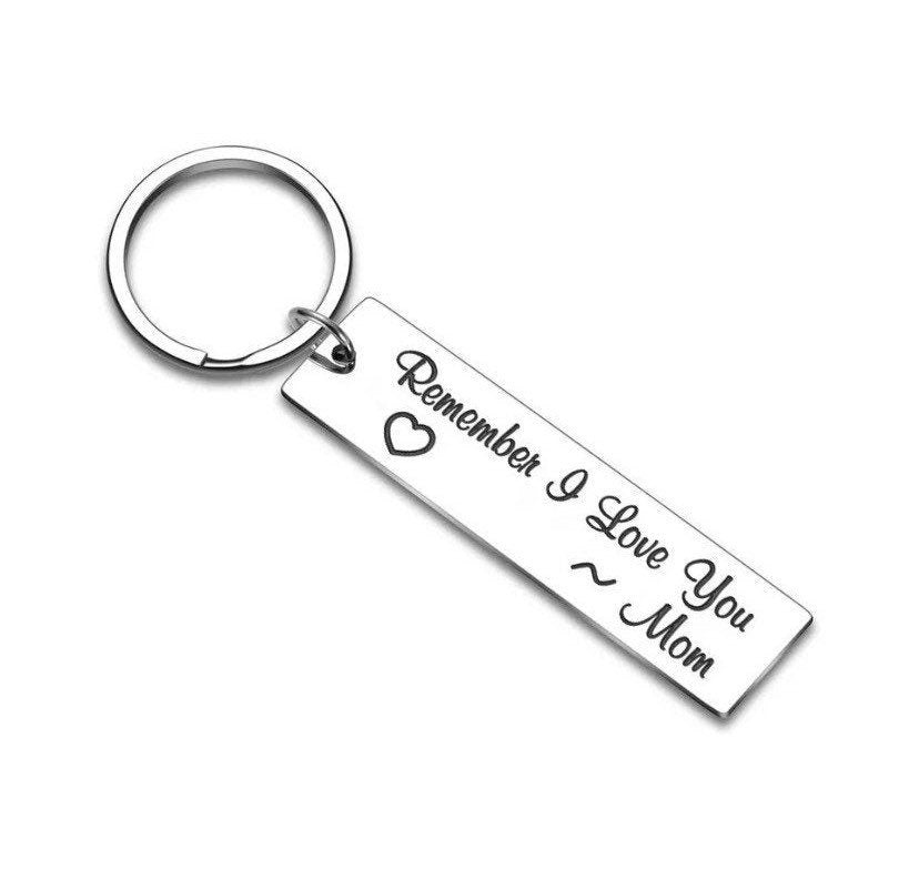 Son Gift from Dad, Remember I Love You, Going Away Gift, College Keychain, Teen Keychain, Student Gift, Moving Away Gift for Daughter