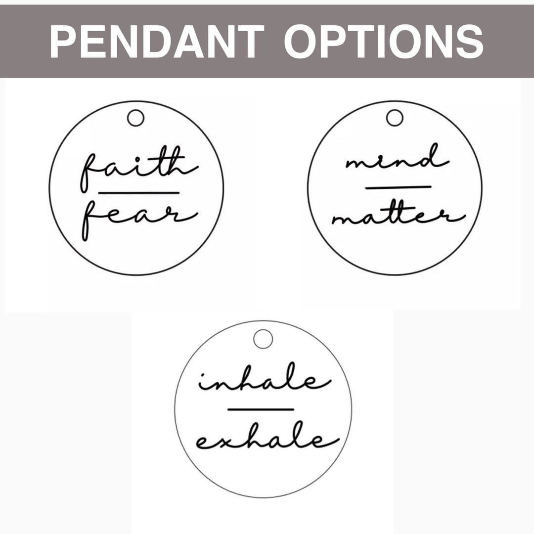 Mind Over Matter Necklace, Inhale Exhale Necklace, Faith Over Fear Necklace, Motivational Jewelry, Encouragement Gift for Her