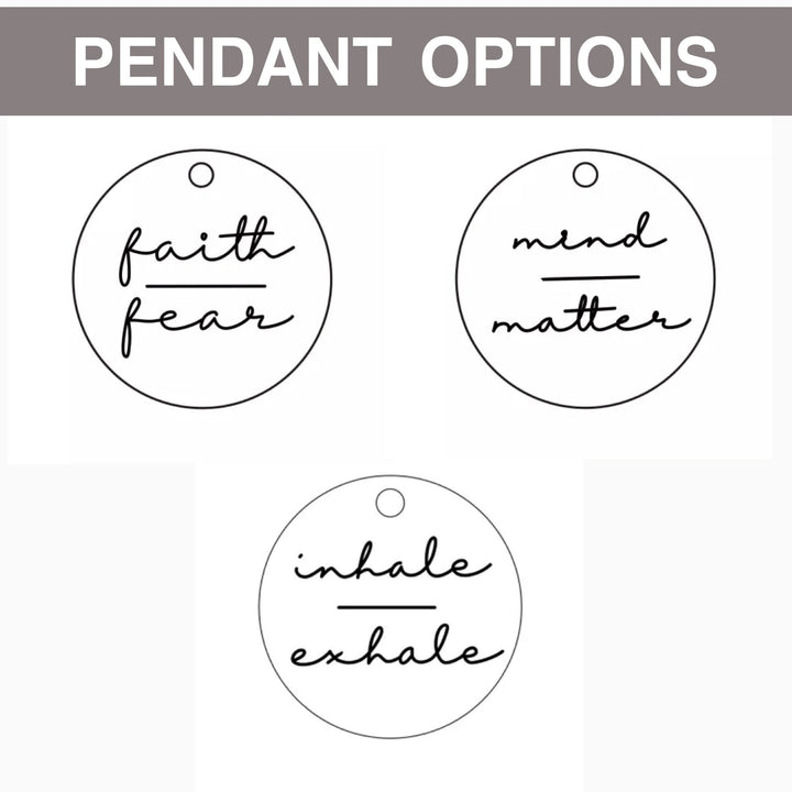 Mind Over Matter Necklace, Inhale Exhale Necklace, Faith Over Fear Necklace, Motivational Jewelry, Encouragement Gift for Her