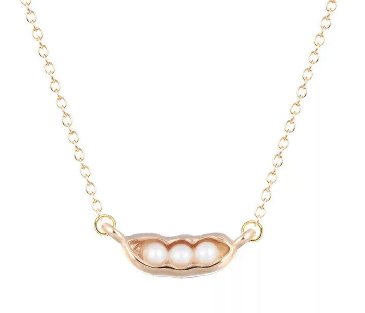 Collier « Trois pois dans une cosse », Bijou de perles unique, Collier cosse de pois, Cadeau pour sœurs, Collier 3 sœurs, Cadeau pour petite sœur, Sœur