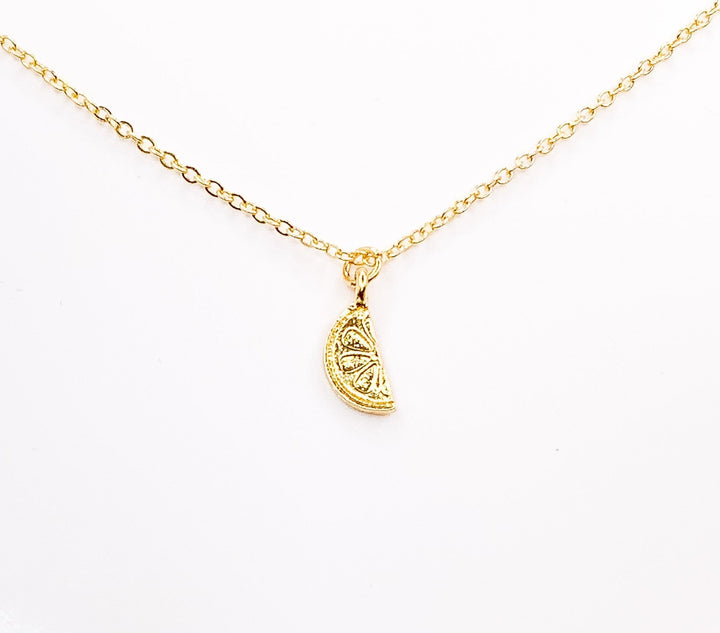 Collier Citron, Carte « Vivez pleinement », Pendentif Tranche de Citron, Cadeau Inspirant pour Elle, Bijou Agrumes, Collier Fruit, Bijou d'Été
