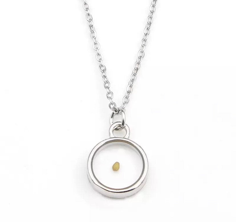 Faith Like a Mustard Seed Necklace, Matthew 17:20 Bible Verse, Heart Charm, Christian Necklace, IVF Fertility Treatment, Mom Hopeful Gift