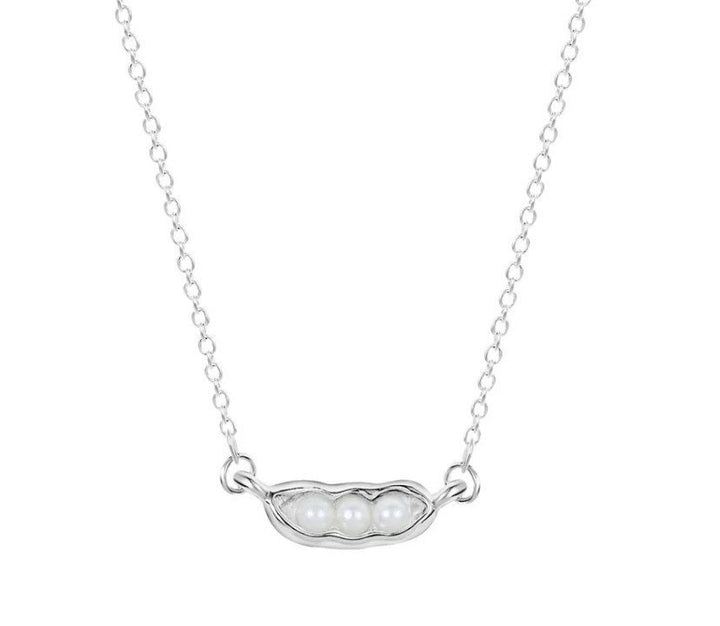 Collier « Trois pois dans une cosse », Bijou de perles unique, Collier cosse de pois, Cadeau pour sœurs, Collier 3 sœurs, Cadeau pour petite sœur, Sœur