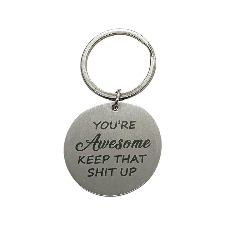 Porte-clés « Tu es géniale, continue comme ça », cadeau inspirant, porte-clés d'amitié, cadeau pour meilleures amies, cadeau pour meilleure amie, cadeau d'anniversaire