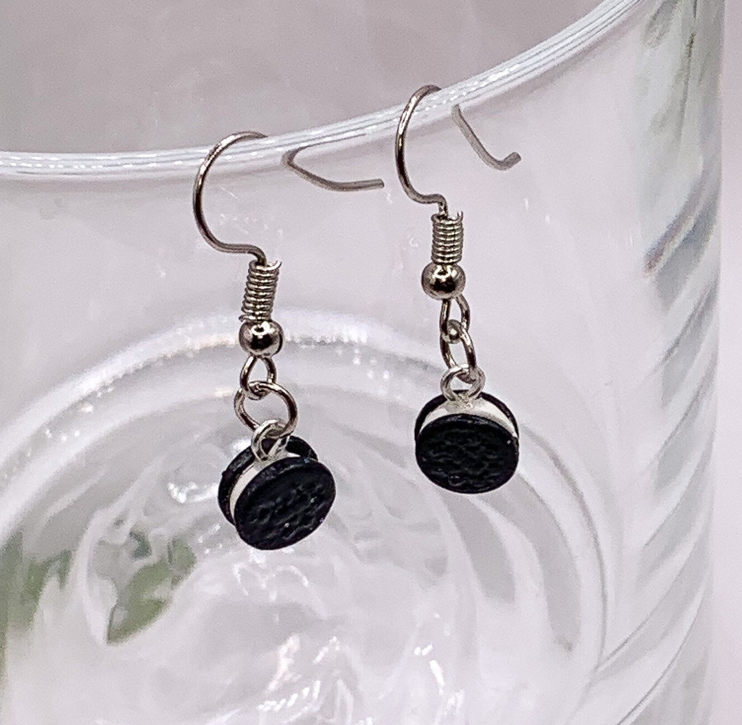 Bijoux biscuits, Boucles d'oreilles mini biscuits sandwich, Bijoux Cookies and Cream pour elle, Cadeau pour les amatrices de biscuits, Boucles d'oreilles mini Oreo, Gourmandise