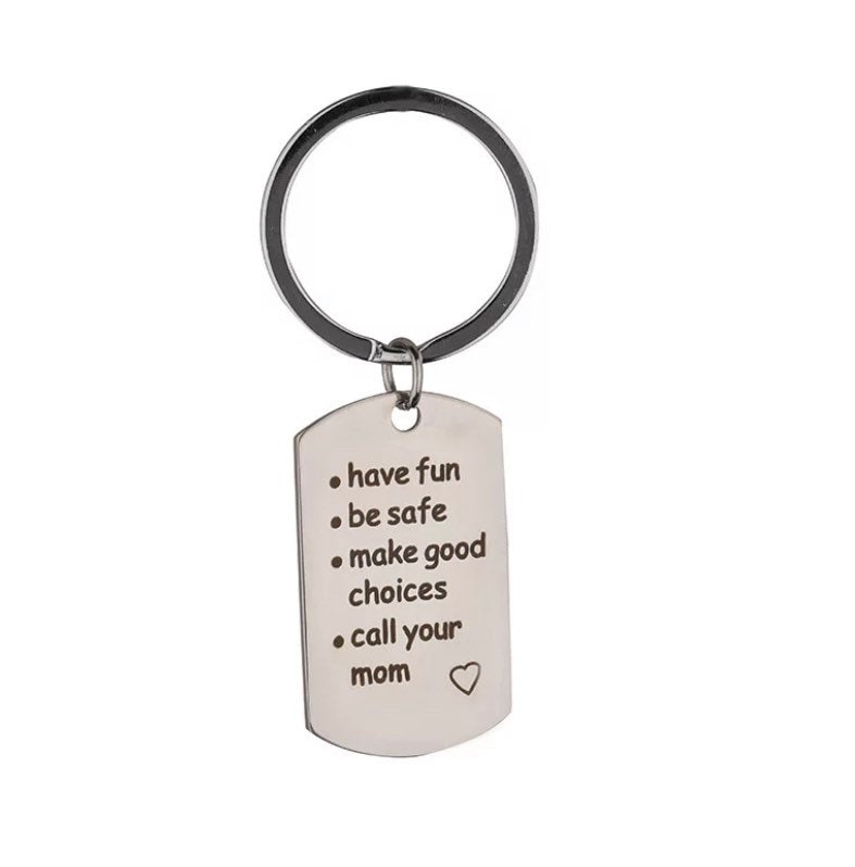 Son Keychain, Daughter Keychain, Graduation Gifts, Sweet 16 Gift for Her, Gift from Mom, Make Good Choices Keychain, Teen Keychain, Student