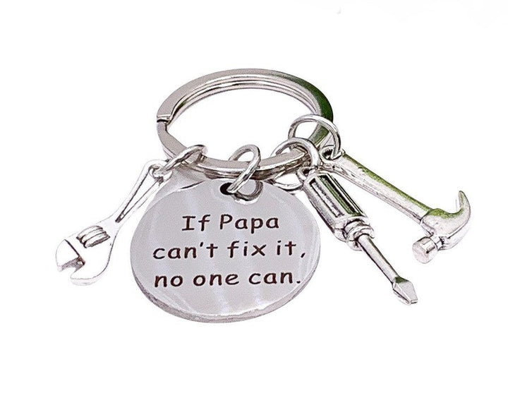 Porte-clés Papa, Porte-clés Grand-père, Cadeau Fête des Pères, Si Papa ne peut pas le réparer, Cadeau pour Papa, Cadeau de Fils, Cadeau pour Lui, Noël