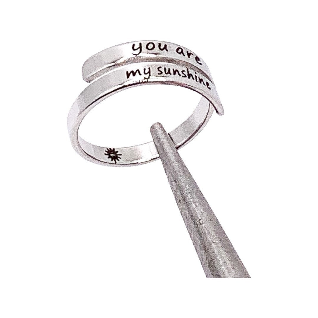 Bague « Keep Going », Bijou inspirant, Bague ajustable, Cadeau d'encouragement, Gravure laser, Bague tendance, Cadeau pour une amie, Soutien