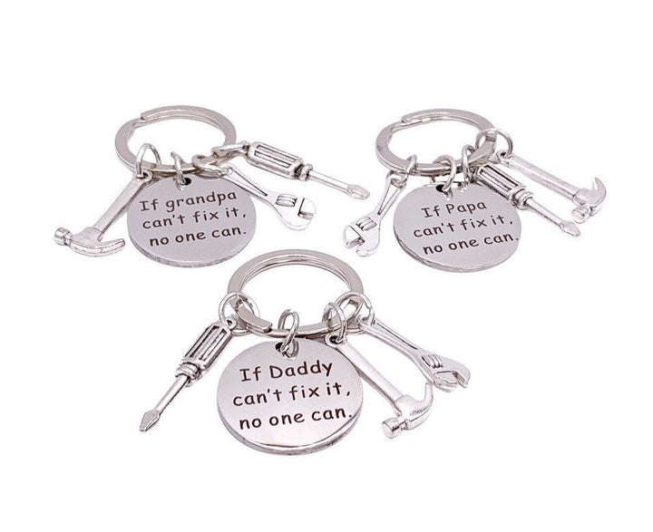 Porte-clés Papi, Cadeau pour grand-père, Cadeau des petits-enfants, Si Papi ne peut pas le réparer, Cadeau pour papa, Cadeau du petit-fils, Cadeau pour lui, Bricoleur