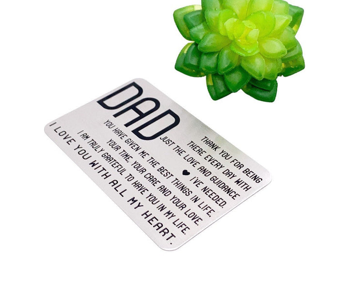 Carte portefeuille pour papa, cadeau de son fils, acier inoxydable, cadeau des enfants pour papa, cadeau d'anniversaire pour papa, cadeau « Je t'aime papa », cadeau pour la fête des pères