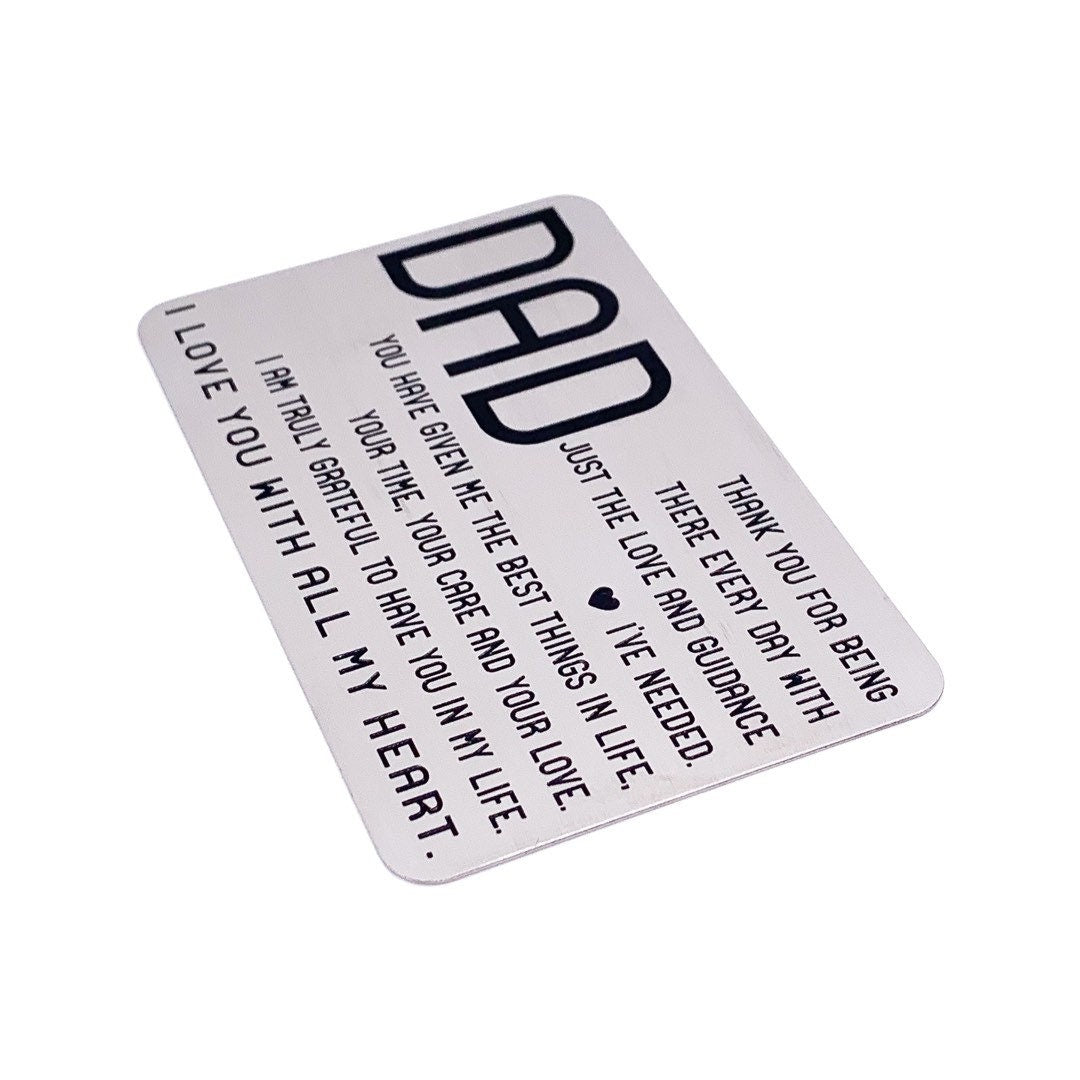 Carte portefeuille pour papa, cadeau de son fils, acier inoxydable, cadeau des enfants pour papa, cadeau d'anniversaire pour papa, cadeau « Je t'aime papa », cadeau pour la fête des pères