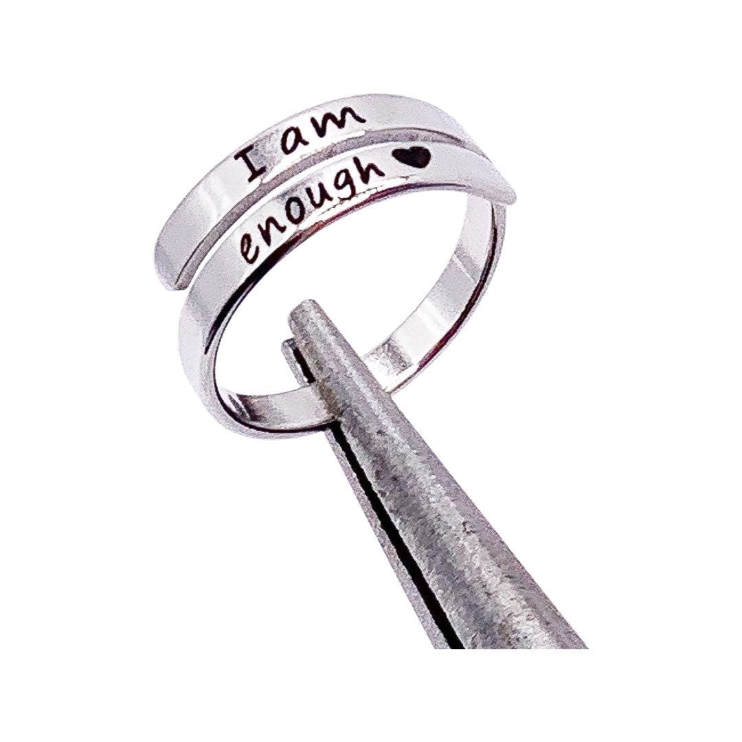 Bague « Je suis assez », Bijou inspirant, Bijou positif, Bague midi, Cadeau symbolique, Bague tendance, Cadeau pour une amie, Amour de soi