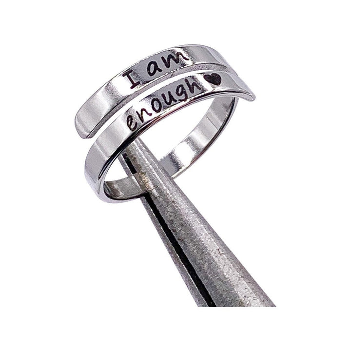 Bague « Je suis assez », Bijou inspirant, Bijou positif, Bague midi, Cadeau symbolique, Bague tendance, Cadeau pour une amie, Amour de soi