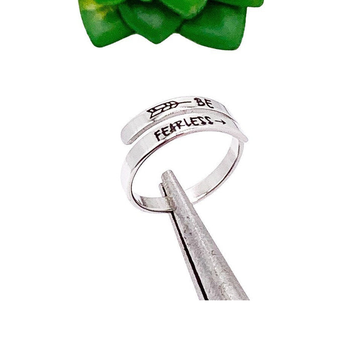 Bague « Keep Going », Bijou inspirant, Bague ajustable, Cadeau d'encouragement, Gravure laser, Bague tendance, Cadeau pour une amie, Soutien