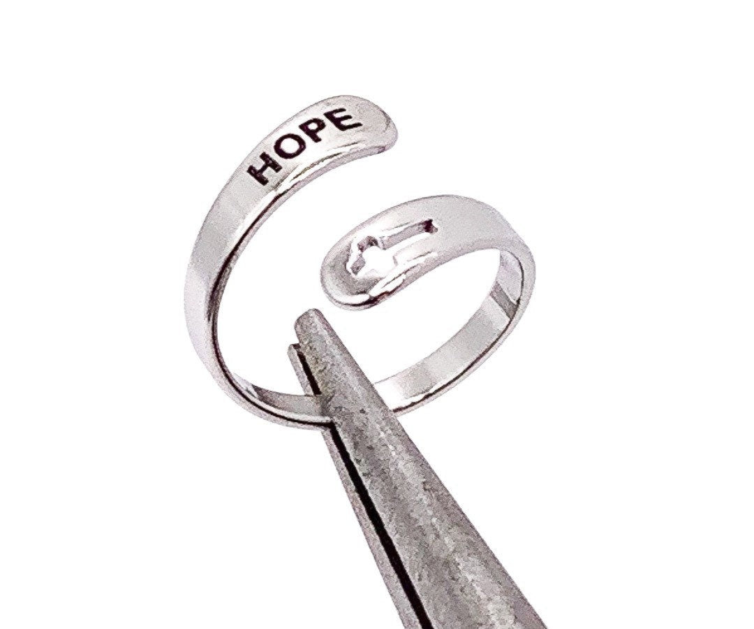 Bague « Keep Going », Bijou inspirant, Bague ajustable, Cadeau d'encouragement, Gravure laser, Bague tendance, Cadeau pour une amie, Soutien