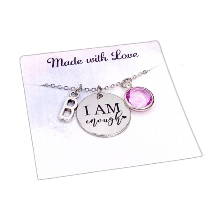 Collier « Je suis assez », Cadeau de force, Cadeau inspirant personnalisé, Collier de motivation, Cadeau d'encouragement, Collier d'affirmation