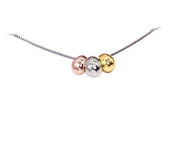 Collier Trois Haricots, Collier Haricots Tricolore, Argent Sterling, Pendentif Trio de Gouttes, Collier d'Amitié, Cadeau pour 3 Amies, Cadeau pour Sœurs