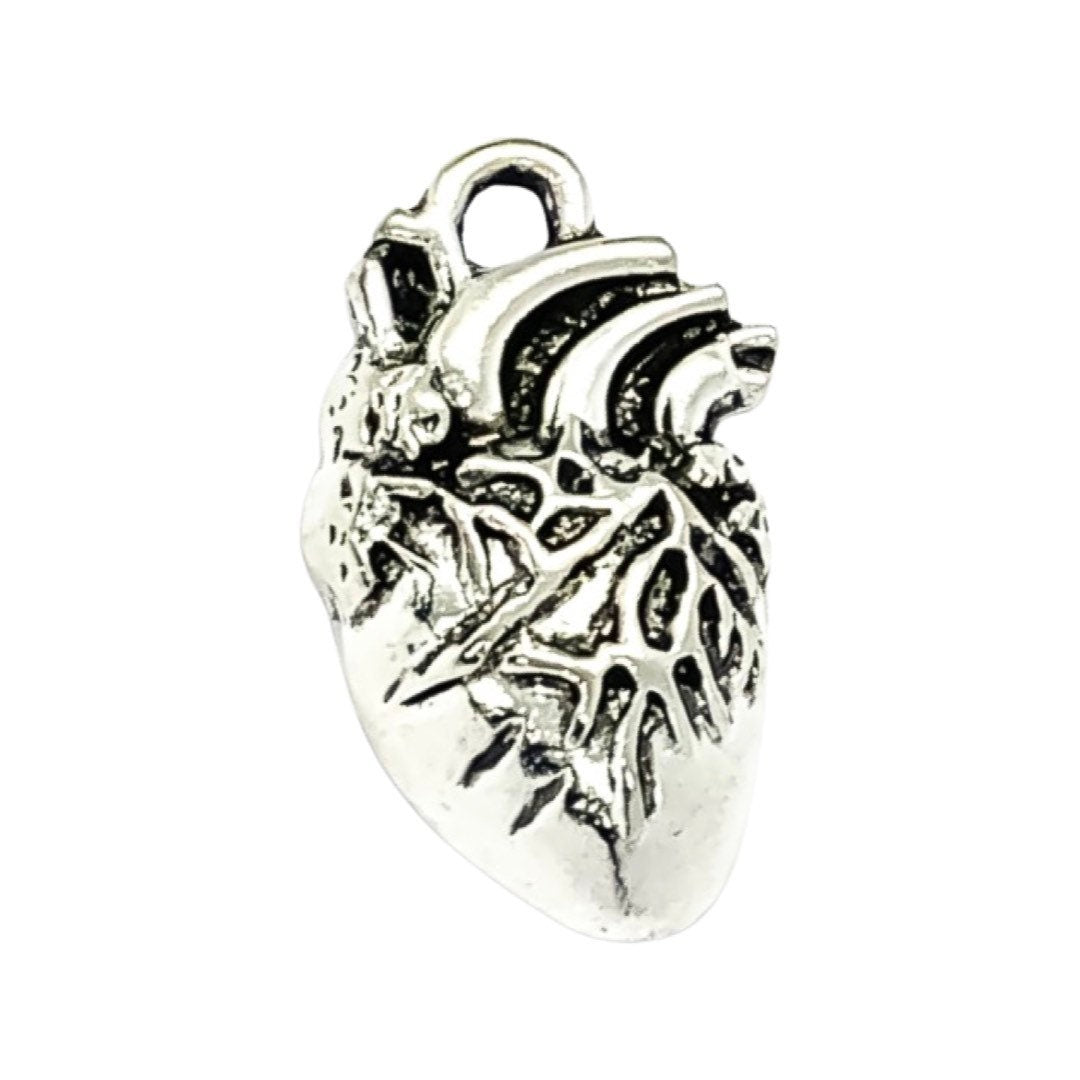 1 Breloque Cœur, Breloques individuelles, Breloques Anatomie, Breloques Biologie, Breloque Cardiologie, Breloques Médecin, Breloques Moléculaires, Apprêts pour bijoux