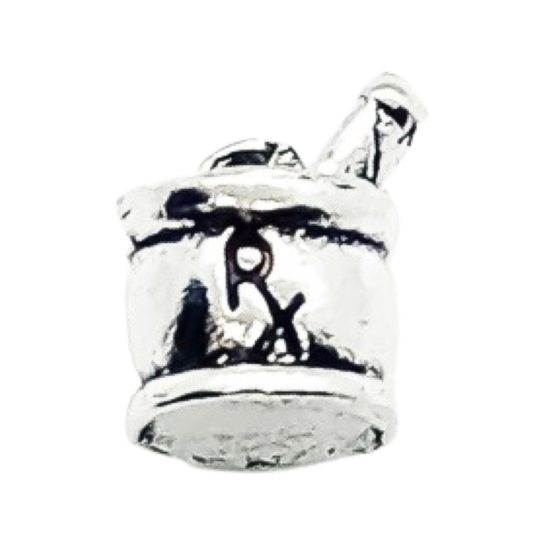 1 Breloque Mortier et Pilon, Breloques individuelles, Breloques Médicales, Breloque Ordonnance, Breloques Médecin, Breloques Pharmacie, Cadeau pour Pharmacien