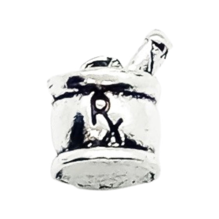1 Breloque Mortier et Pilon, Breloques individuelles, Breloques Médicales, Breloque Ordonnance, Breloques Médecin, Breloques Pharmacie, Cadeau pour Pharmacien