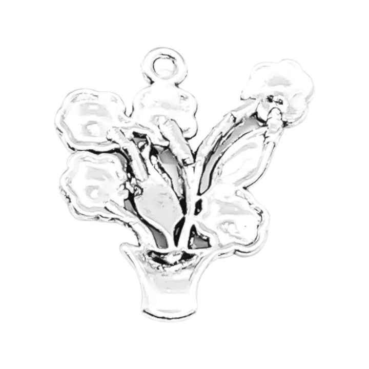1 Breloque Pot de Fleurs, Breloques de Jardinage, Cadeau pour Fleuriste, Breloques de Jardin, Breloques Florales, Breloque Paysage, Breloque Jardin d'Après, Breloques de Printemps, Breloques d'Été