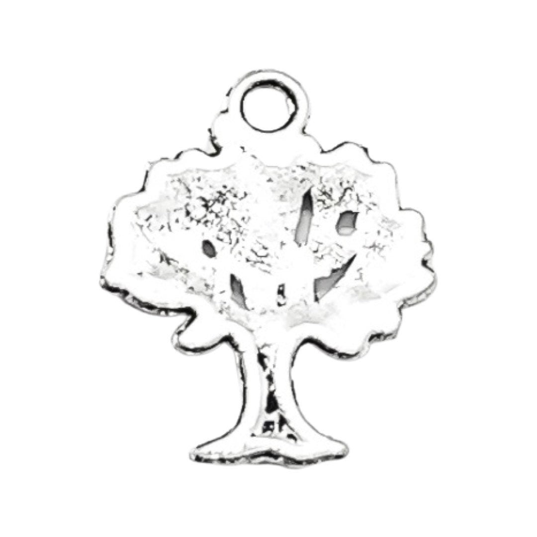 1 Breloque Arbre Argentée, Breloque Jardinage, Breloque Amoureux des Arbres, Plantes, Cadeau pour Jardinier, Breloques de Jardin, Breloques Nature, Naturiste, Breloques d'Atelier