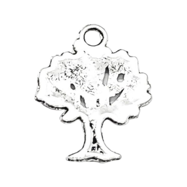 1 Breloque Arbre Argentée, Breloque Jardinage, Breloque Amoureux des Arbres, Plantes, Cadeau pour Jardinier, Breloques de Jardin, Breloques Nature, Naturiste, Breloques d'Atelier