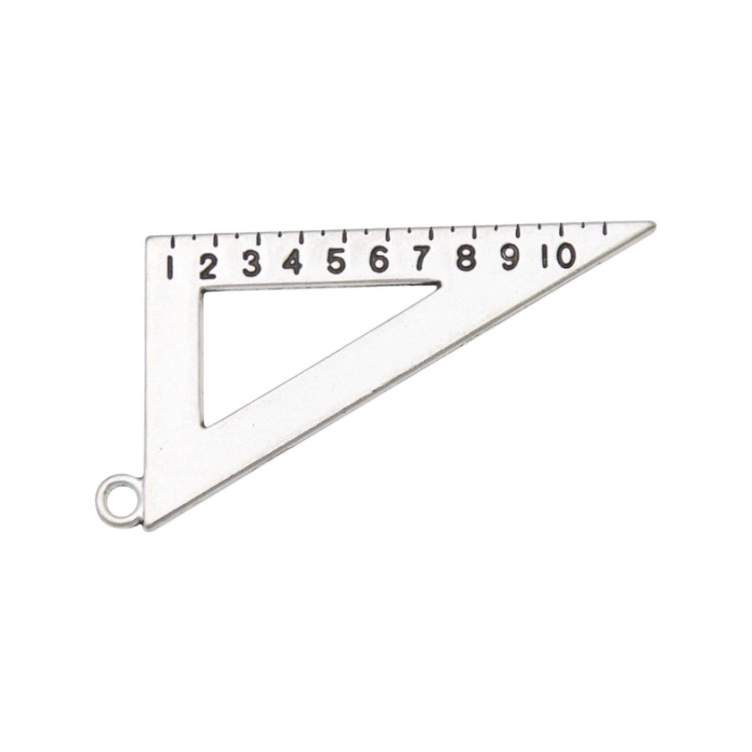 1 Breloque Grande Règle Triangle, Breloques Individuelles, Breloques Scolaires, Breloque Professeur, Breloque Lycée, Breloque Mathématiques, Breloque Géométrie, Mathématiques