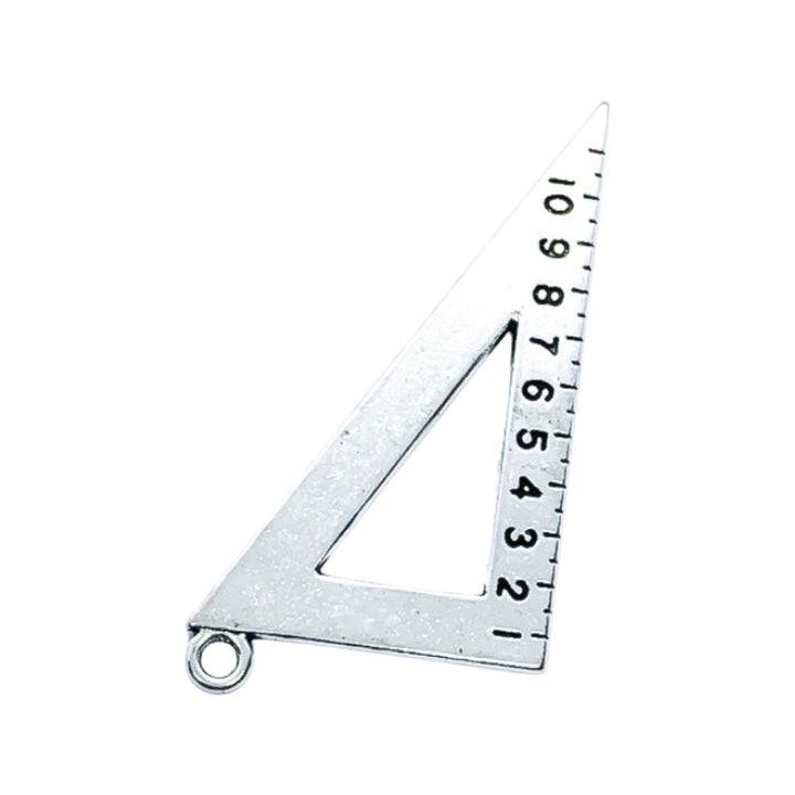 1 Breloque Grande Règle Triangle, Breloques Individuelles, Breloques Scolaires, Breloque Professeur, Breloque Lycée, Breloque Mathématiques, Breloque Géométrie, Mathématiques