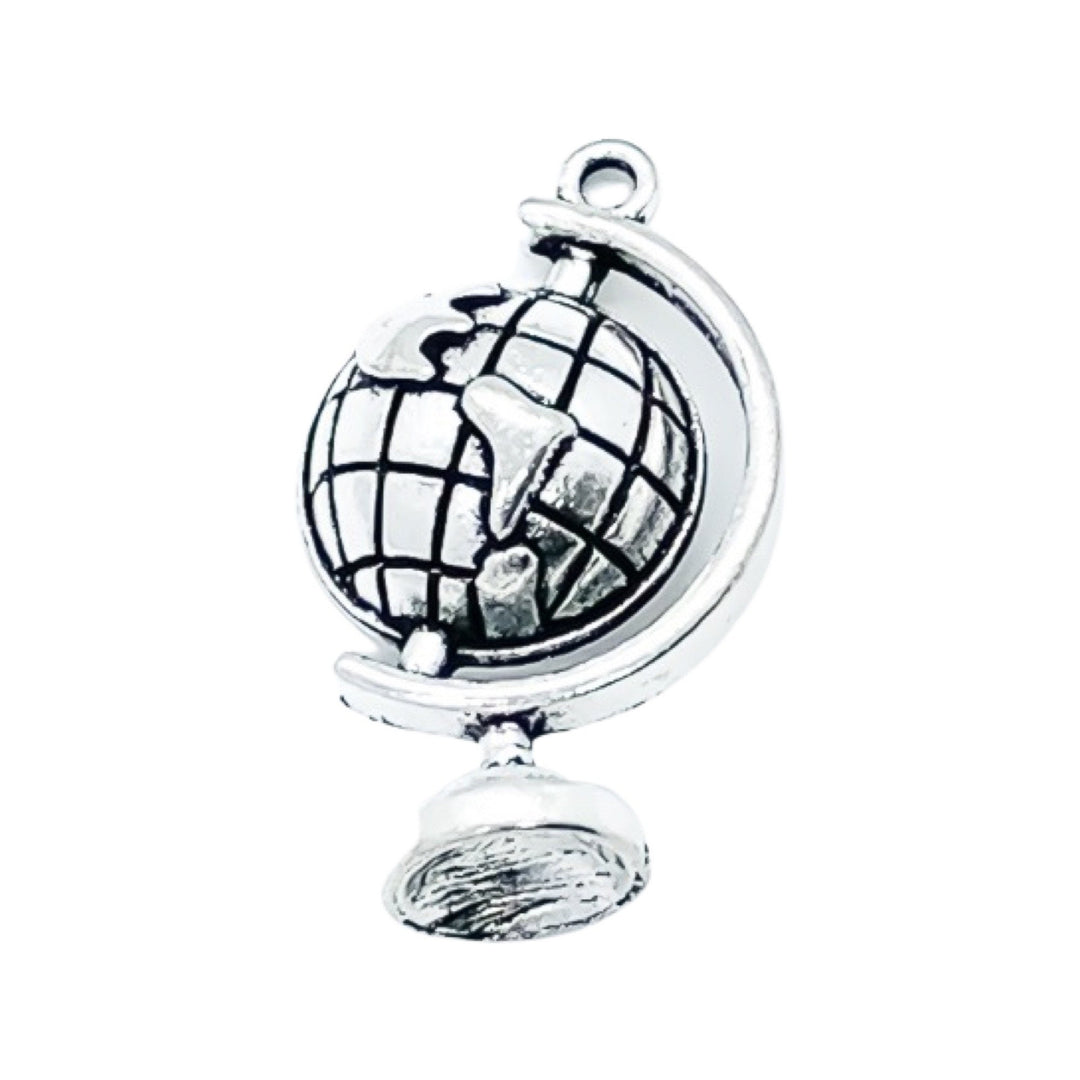 1 Breloque Globe Terrestre, Breloques individuelles, Breloques scolaires, Breloque pour enseignants, Breloque éducation, Breloque voyage, Cadeau pour voyageurs, Exploration, Géographie