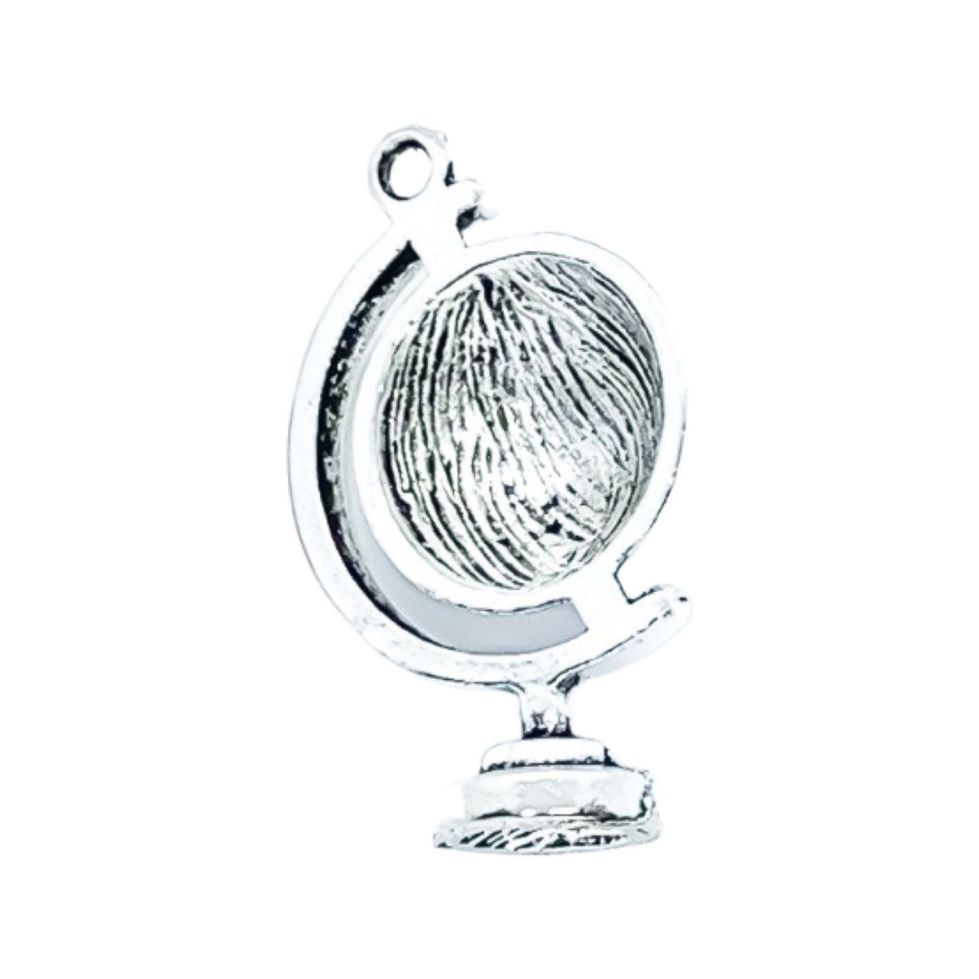 1 Breloque Globe Terrestre, Breloques individuelles, Breloques scolaires, Breloque pour enseignants, Breloque éducation, Breloque voyage, Cadeau pour voyageurs, Exploration, Géographie