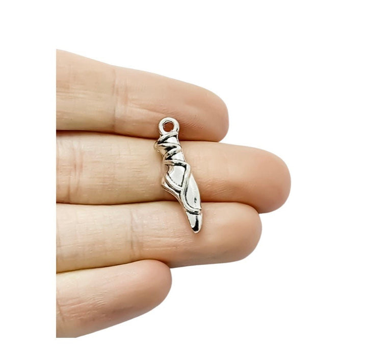 1 Breloque Chausson de Ballerine Minuscule Argent, Breloques Ballerine, Breloque Ballet, Breloques Chaussons de Ballet, Breloques Individuelles, Breloques Danse, Breloques Danseuse