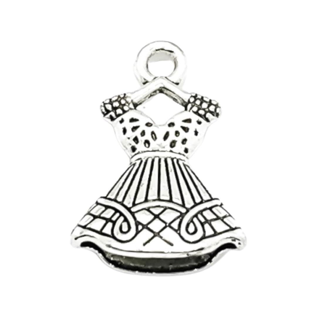 1 Tiny Dress on Hanger Charm, Clothing Charm, Girls Charms, Charm, Shopper Gift, Teen Charm, Shopaholic, Shopping Charm, Seamstress Charm