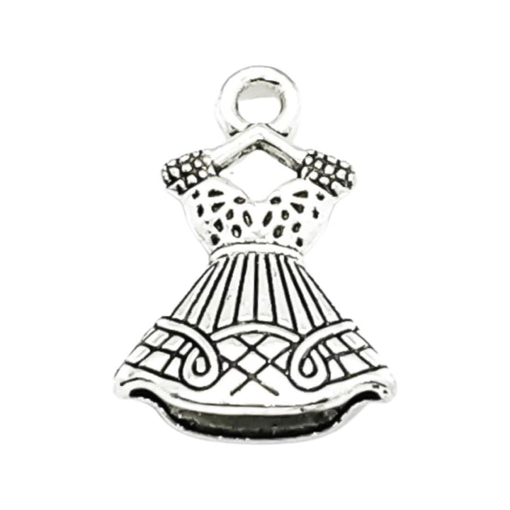 1 Tiny Dress on Hanger Charm, Clothing Charm, Girls Charms, Charm, Shopper Gift, Teen Charm, Shopaholic, Shopping Charm, Seamstress Charm