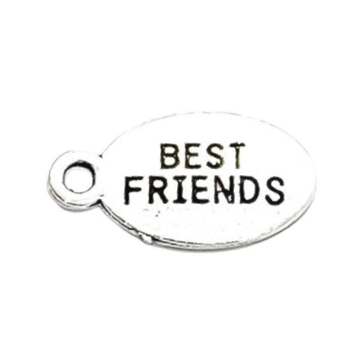 Breloque Meilleure Amie, Breloque Argent Antique, Breloque Personnalisée, Breloque BFF, Cadeau pour Meilleure Amie, Bijou d'Amitié, Breloque d'Amitié, Bijou à Créer Soi-même