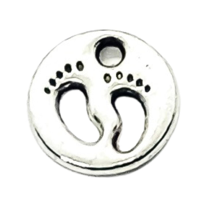 Breloque Petites Empreintes de Pieds Argent, Breloques Individuelles, Breloques Bébé, Breloques Maman, Breloques Mère, Loisirs Créatifs, Breloques Mignonnes, Pendentif Bébé