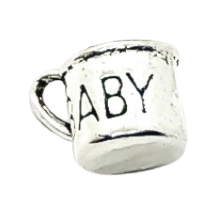 Breloque gobelet bébé argentée (1 pièce), breloques individuelles, breloques bébé, gobelet, breloques grossesse, breloques chambre d'enfant, breloques baby shower, breloque maman